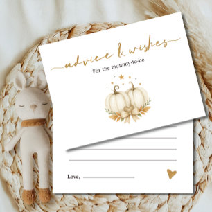 Two Little Pumpkins Neutral Fall Twin Baby Shower Enclosure Card
