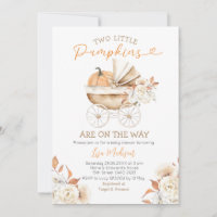 Two Little Pumpkins Stroller Floral Baby Shower