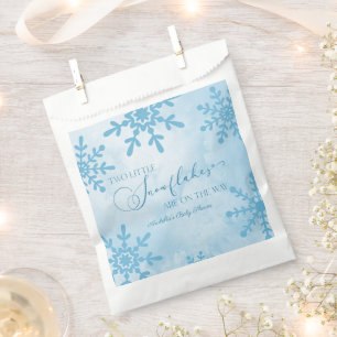 Two Little Snowflake Winter Twins Baby Shower Favour Bags