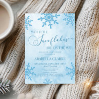 Two Little Snowflakes Winter Twins Baby Shower