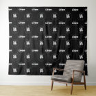 Two Logo Black Step + Repeat Photo Booth Backdrop