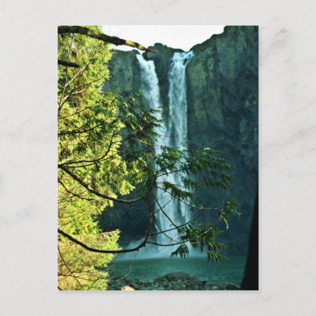 Two Long Waterfalls Flowing Together Postcard (Front)