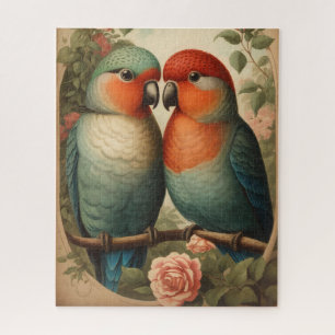 Two Love Birds Vintage Jigsaw Puzzle