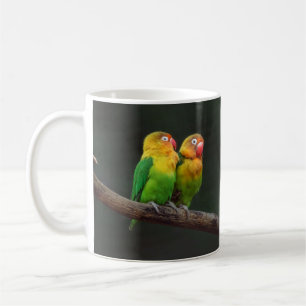Two Lovebirds on a Branch Coffee Mug