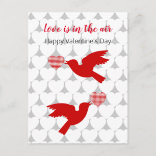 Two lovebirds on Valentine's Day Postcard