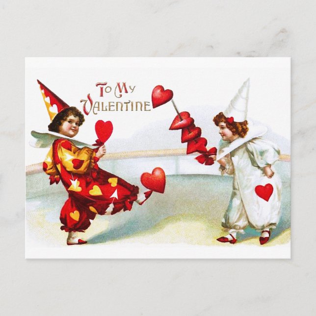 Two Lovely Harlequins Postcard (Front)