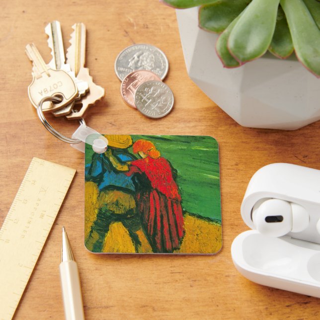 Two Lovers by Vincent van Gogh Key Ring (Desk)
