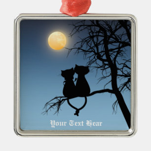 Two Lovers Cat Premium Square Ornament