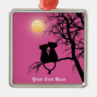 Two Lovers Cat Premium Square Ornament