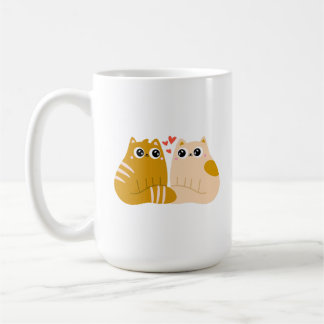 Two loving cats. coffee mug