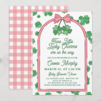 Two Lucky Charms Clovers Girl Twins Baby Shower