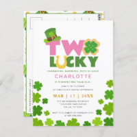 Two Lucky Shamrocks 2nd Birthday St. Patrick's Day