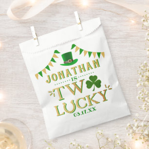 Two Lucky St. Patrick's Day 2nd Birthday Favour Bags