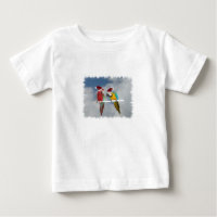 Two macaw Santas