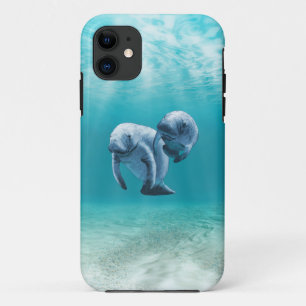 Two Manatees Swimming Case-Mate iPhone Case
