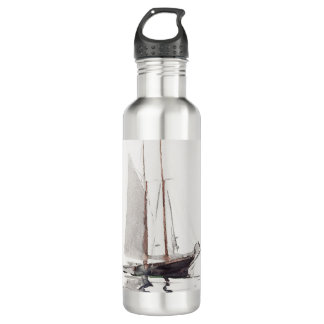 Two-masted Schooner with Dory by Winslow Homer 710 Ml Water Bottle