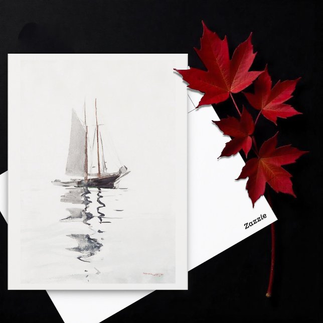 Two–masted Schooner with Dory by Winslow Homer Postcard (Creator Uploaded)