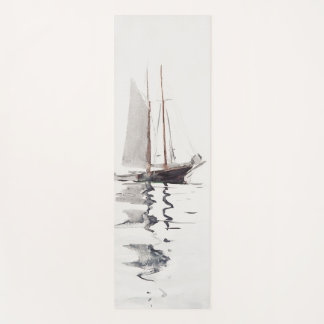Two-masted Schooner with Dory by Winslow Homer Yoga Mat