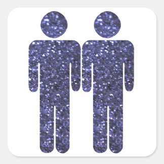 Two Men Square Sticker