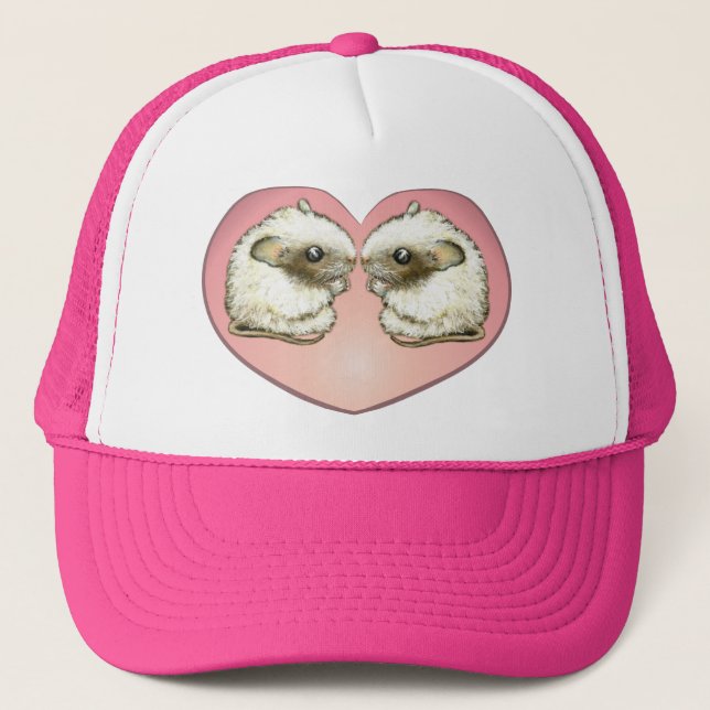 Two mice kissing trucker hat (Front)