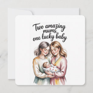 Two moms baby shower.  invitation