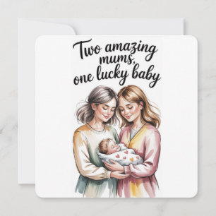 Two moms baby shower.  invitation