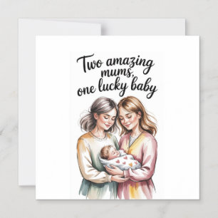 Two moms baby shower.  magnetic invitation
