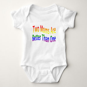 Two Moms Better (rainbow) Baby Bodysuit