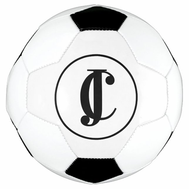Two Monogrammed Initials Soccer Ball (Front)