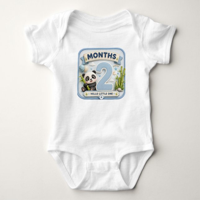 Two Months of Wonder  Baby Bodysuit (Front)