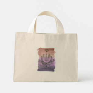 Two Moods on One Bag - Hamsa and Rainy Day Flowers
