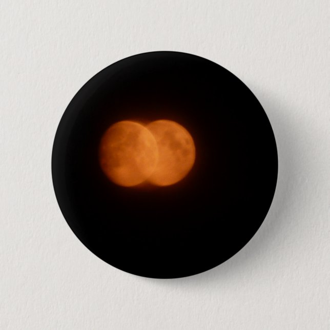 Two moons 6 cm round badge (Front)