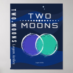 TWO MOONS Basic Vertical Poster