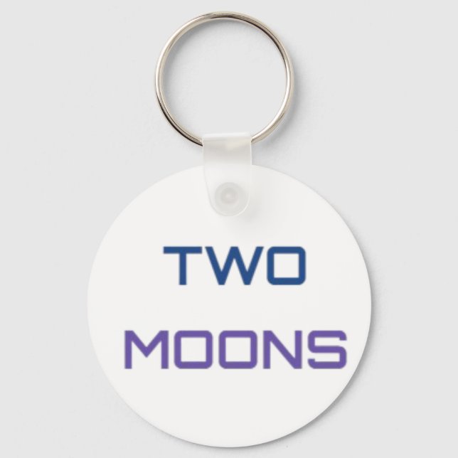 TWO MOONS Standard Branded Circular Keychain (Front)