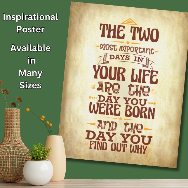 Two Most Important Days of Your Life  Motivational Poster (Creator Uploaded)