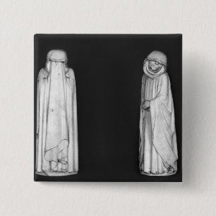 Two Mourners 15 Cm Square Badge