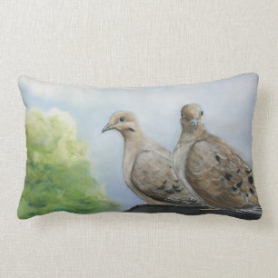 Two Mourning Doves Art Pillow