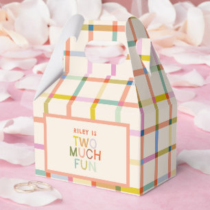 Two Much Fun 2nd Birthday Photo Custom  Favour Box