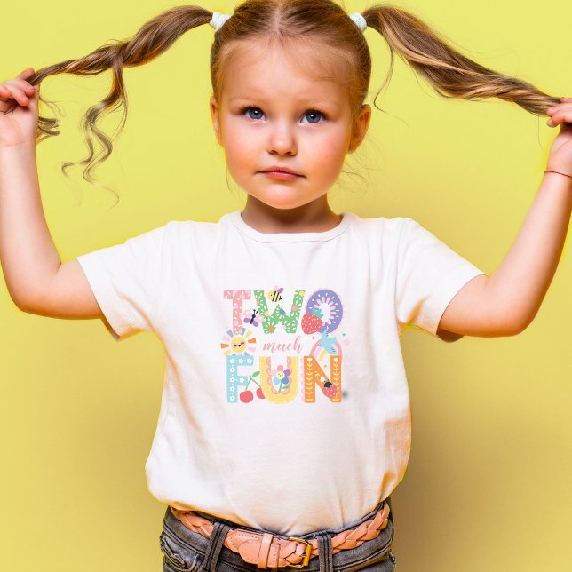 Two much Fun, Pastel Spring Two year old Toddler T-Shirt (Creator Uploaded)