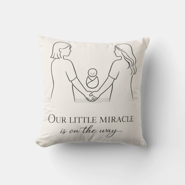 Two mums baby shower  cushion (Front)