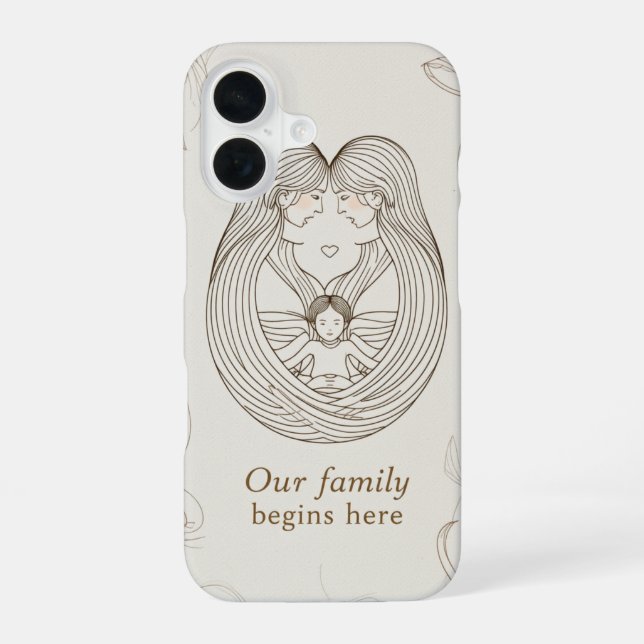 Two mums baby shower  iPhone 16 case (Back)