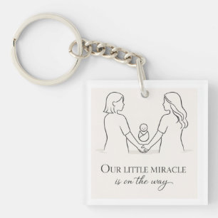 Two mums baby shower  key ring