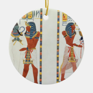 Two Murals from the Tombs of the Kings of Thebes, Ceramic Tree Decoration
