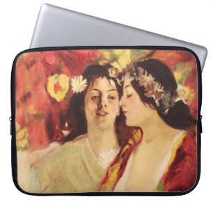Two Muses of Spring (by Stefan Luchian) Laptop Sleeve