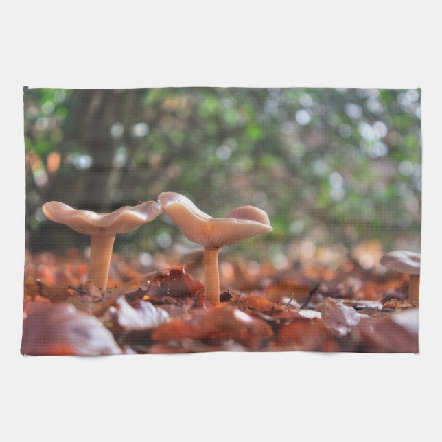 Two Mushroom Tea Towel (Horizontal)