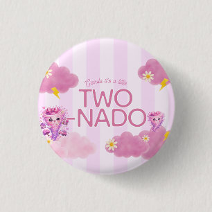 Two-Nado birthday, 2nd birthday party, tornado 3 Cm Round Badge