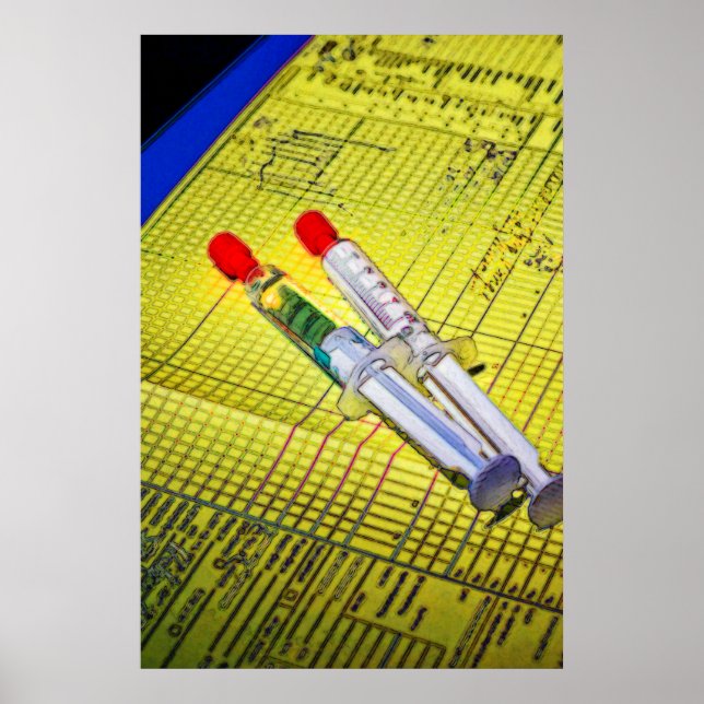 Two Needles on Medical Chart (Front)