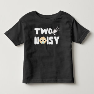 Two Noisy Fun 2nd Birthday Gift Kids 2 Year Old Toddler T-Shirt