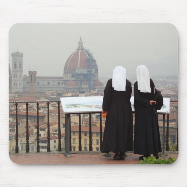 Two Nuns, Florence, Italy Mouse Pad (Front)