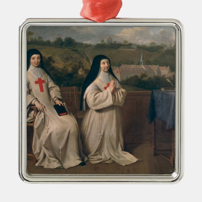 Two Nuns Metal Tree Decoration (Front)